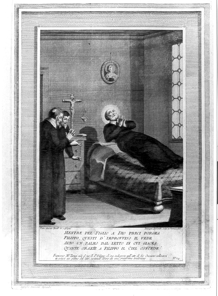 San Filippo in estasi davanti a Francesco Tarugi (stampa, serie) di Alessandri Innocente, Novelli Pietro Antonio (sec. XVIII)