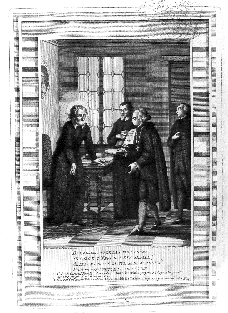 San Filippo Neri viene eletto tutore dell'età senile (stampa, serie) di Alessandri Innocente, Novelli Pietro Antonio (sec. XVIII)