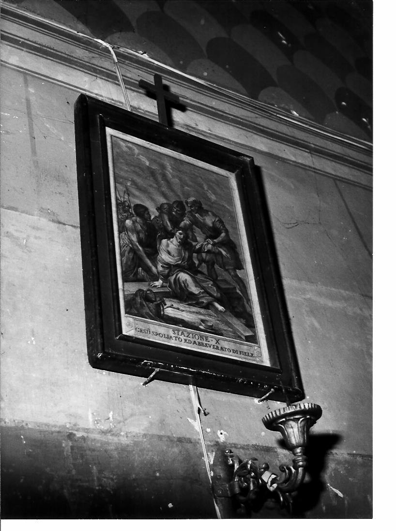 stazione X: Gesù spogliato e abbeverato di fiele (stampa, serie) di Camuccini Pietro (fine/inizio secc. XVIII/ XIX)