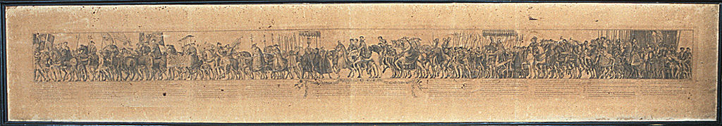 entrata di Carlo V a Bologna (stampa) di Filidoni Gioacchino, Benini Giovanni, Brusasorci Domenico (sec. XVIII)