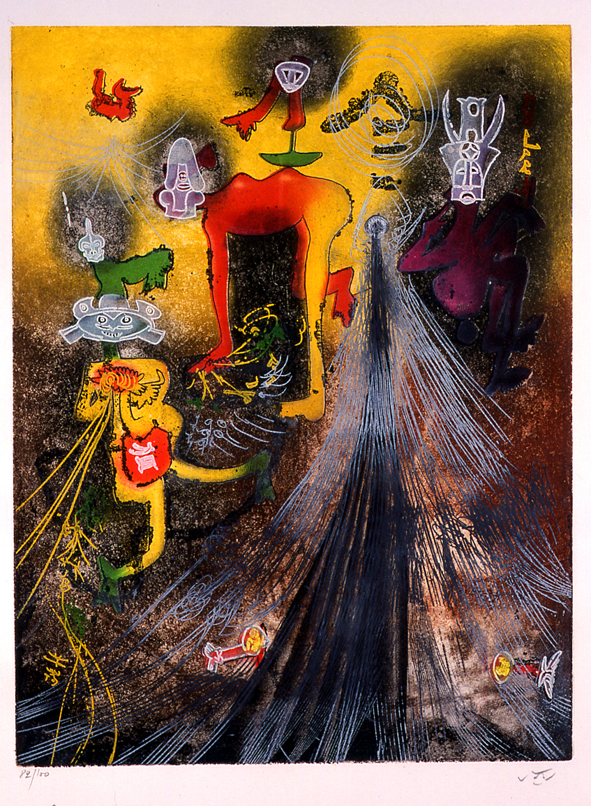 Composizione, motivi astratti (stampa a colori) di Matta Roberto Sebastian (sec. XX)