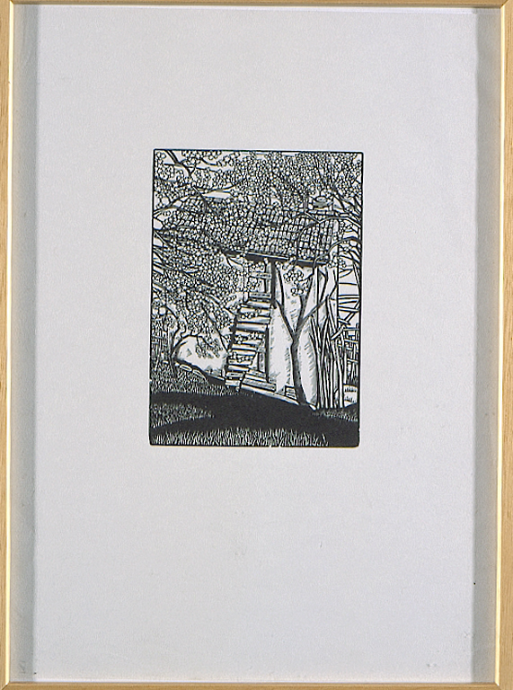 Rifugi, paesaggio (stampa) di Patocchi Aldo (sec. XX)