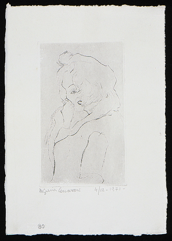 busto femminile (stampa) di Ceccaroni Maria Grazia (sec. XX)