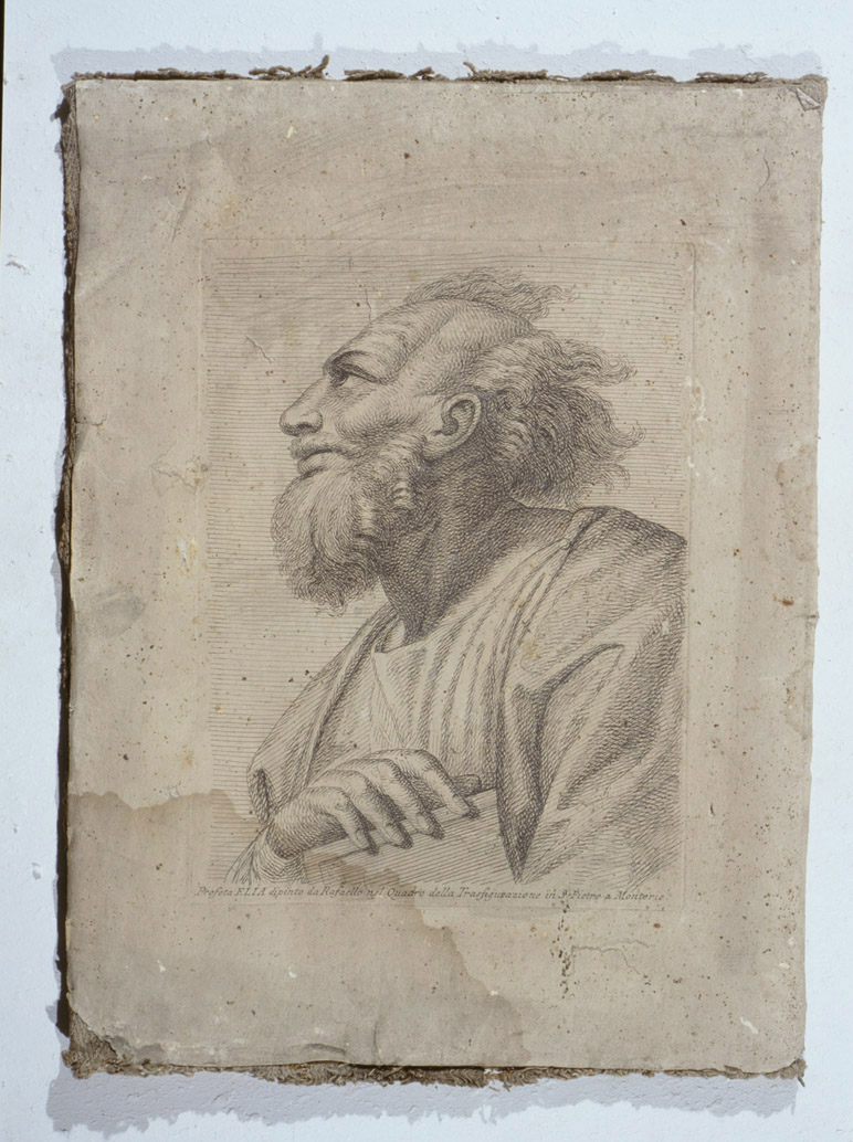 profeta Elia (stampa, serie) di Fidanza Paolo (attribuito), Sanzio Raffaello (e aiuti) (sec. XVIII)