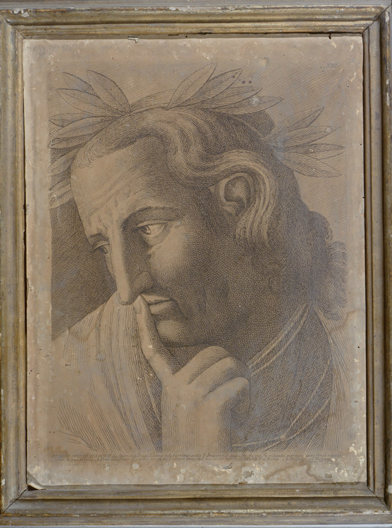 ritratto di Ovidio (stampa, serie) di Fidanza Paolo, Sanzio Raffaello (sec. XVIII)