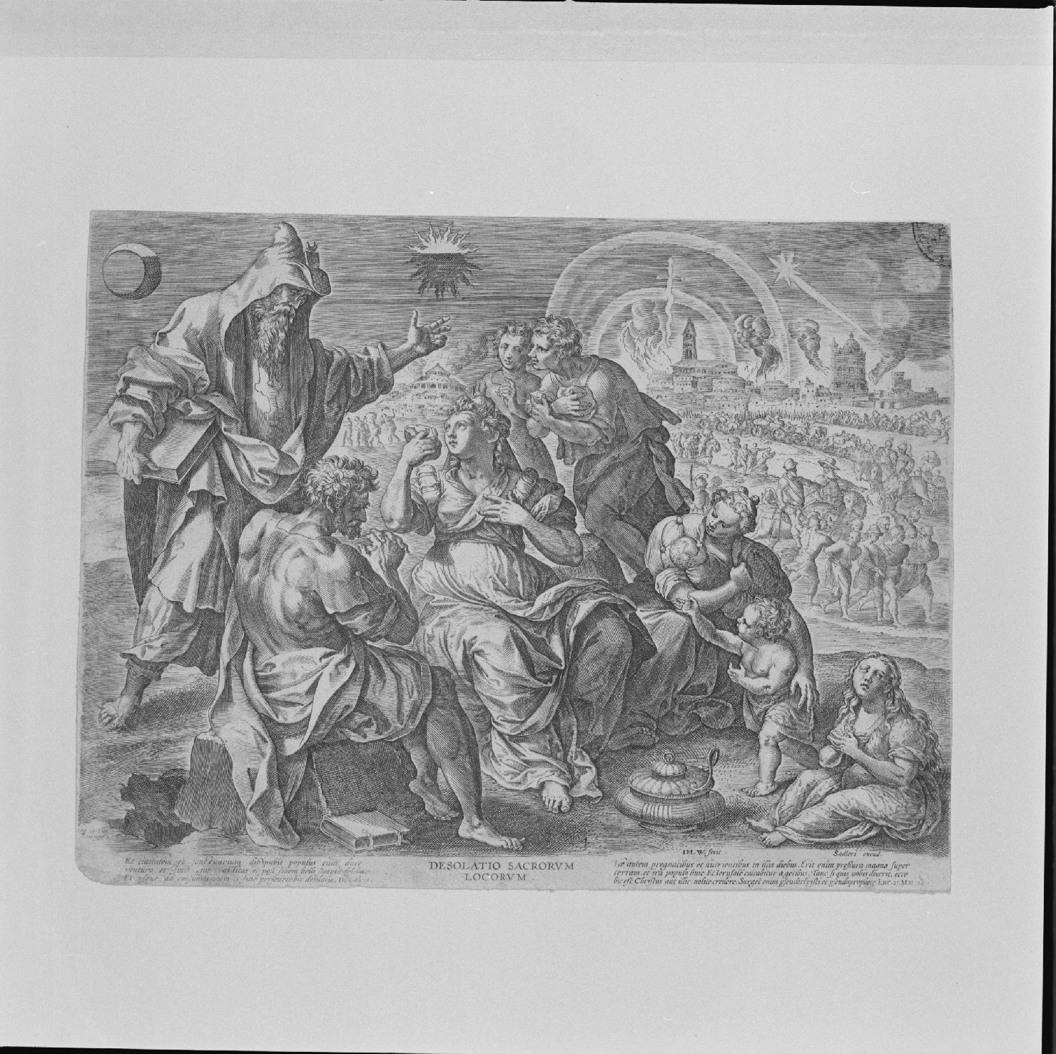 venuta dell'Anticristo (stampa) di Wierix Hieronymus, Vos Martin de (secc. XVI/ XVII)