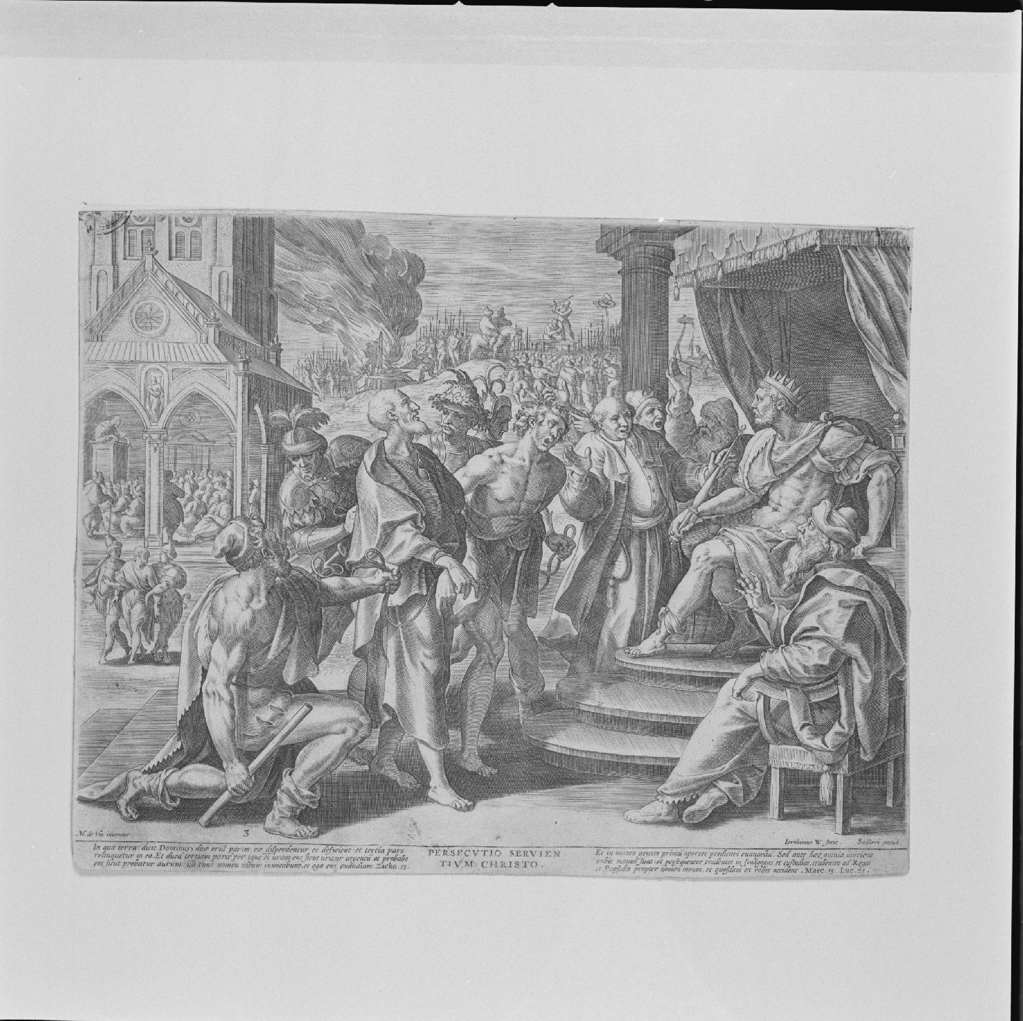 persecuzione dei servi di Cristo (stampa) di Wierix Hieronymus, Vos Martin de (secc. XVI/ XVII)