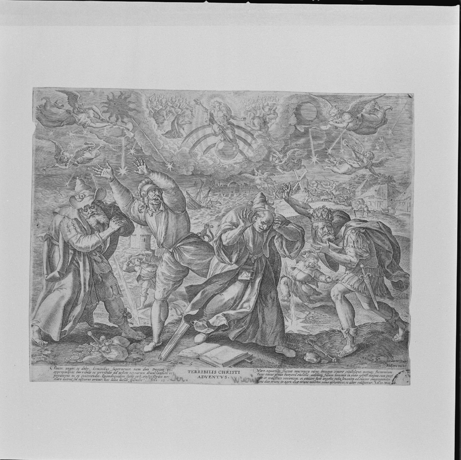 venuta di Cristo alla fine del mondo (stampa) di Wierix Hieronymus, Vos Martin de (secc. XVI/ XVII)
