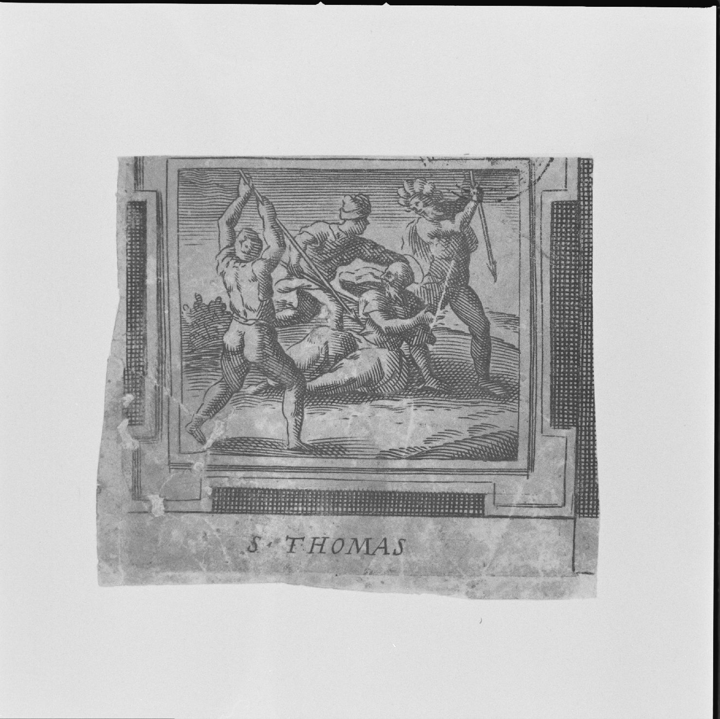 martirio di San Tommaso (stampa) - ambito italiano (?) (sec. XVII)