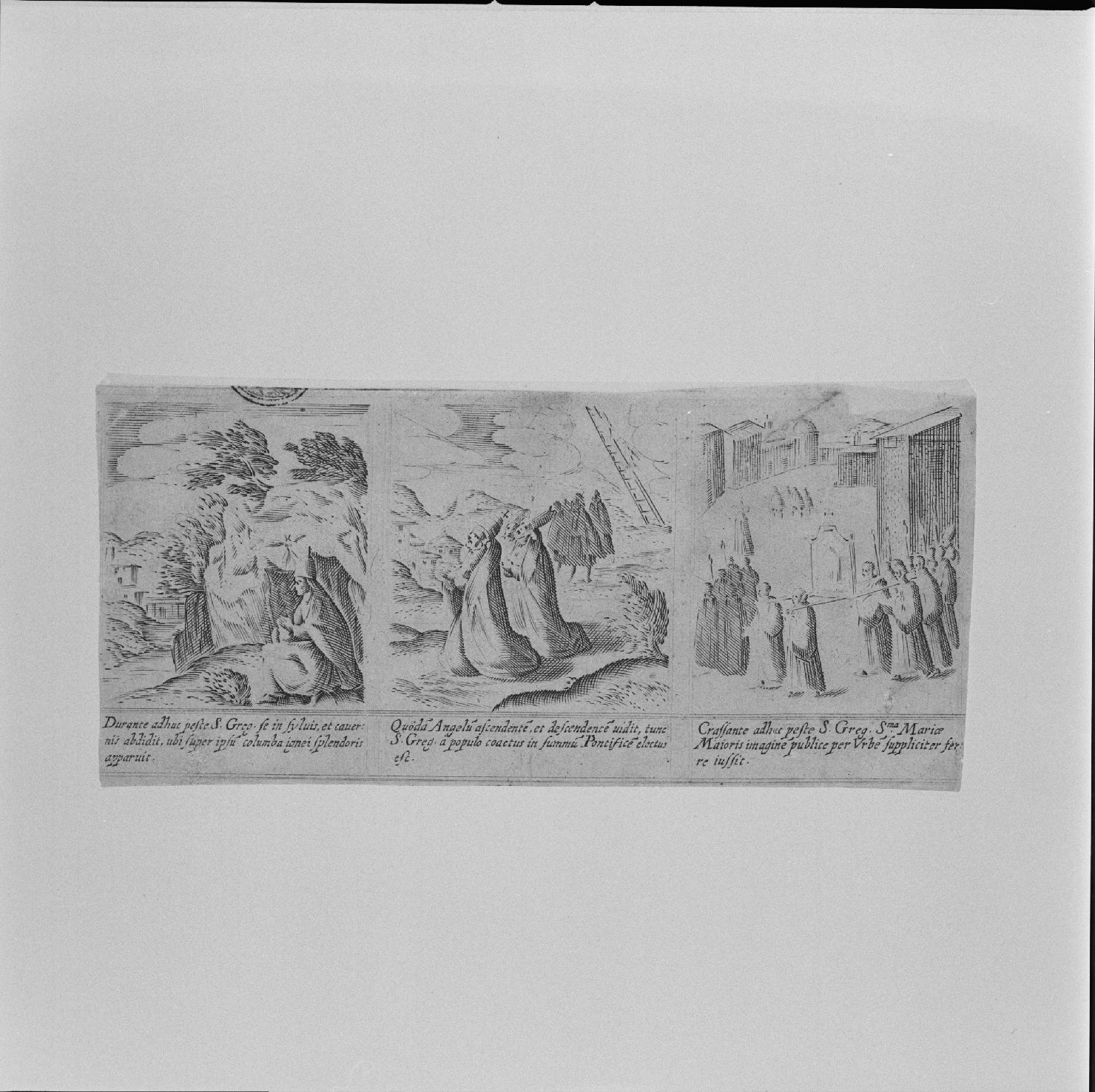 episodi della vita di San Gregorio (stampa) di Tempesta Antonio (attribuito) (sec. XVII)