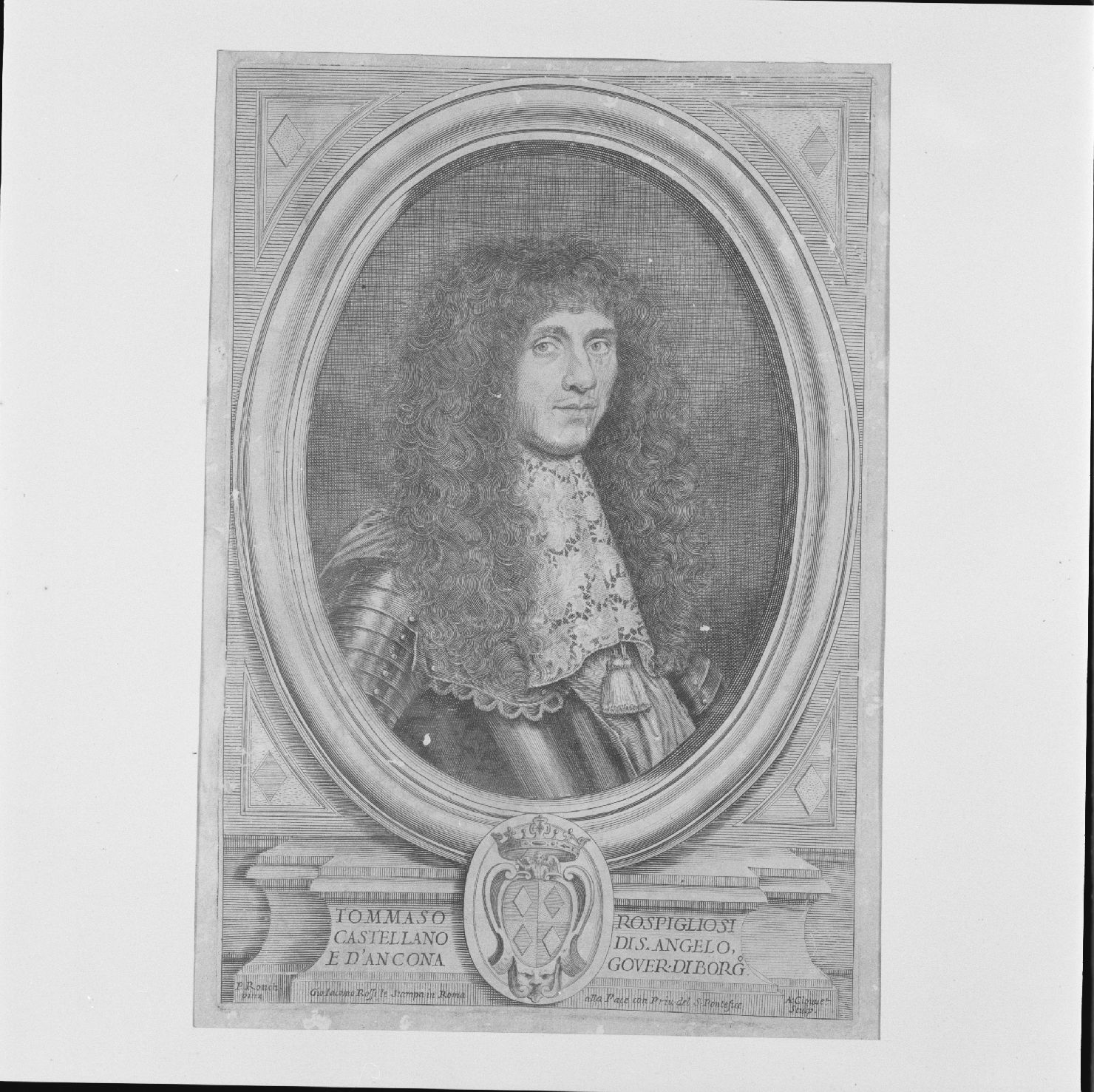 Ritratto di Tommaso Rospigliosi (stampa) di Clouvet Albert (sec. XVII)