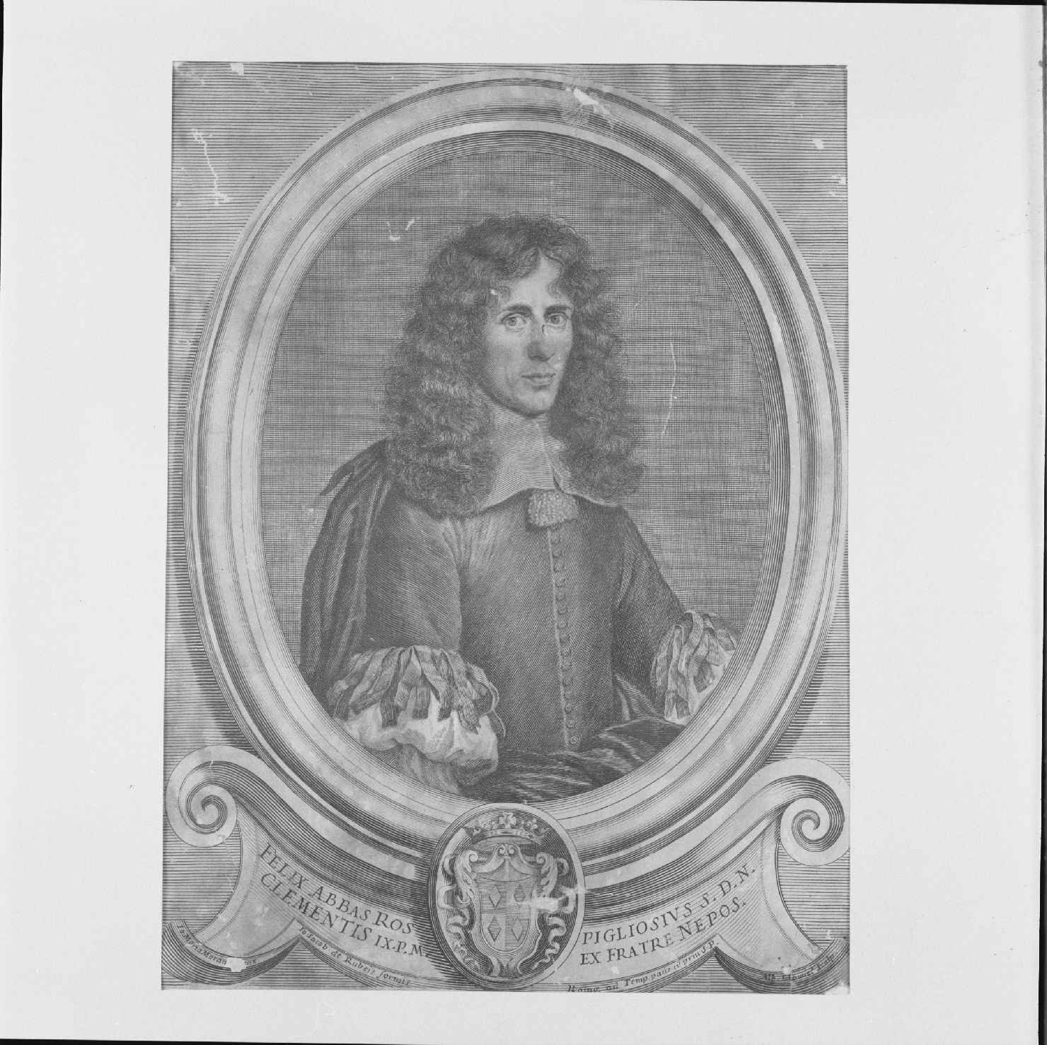 Ritratto di Felice Abate Rospigliosi (stampa) di Clouvet Albert, Morandi Giovanni Maria (sec. XVII)