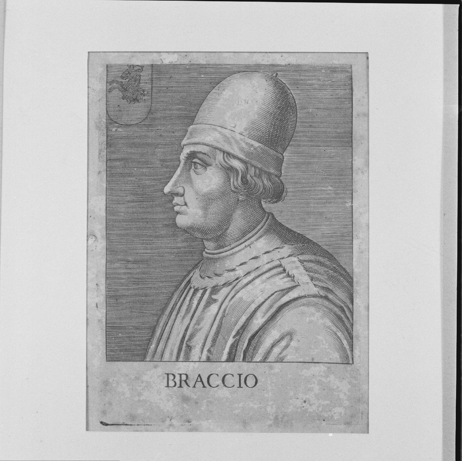 Ritratto di Braccio da Montone (stampa) - ambito italiano (?) (secc. XVI/ XVII)