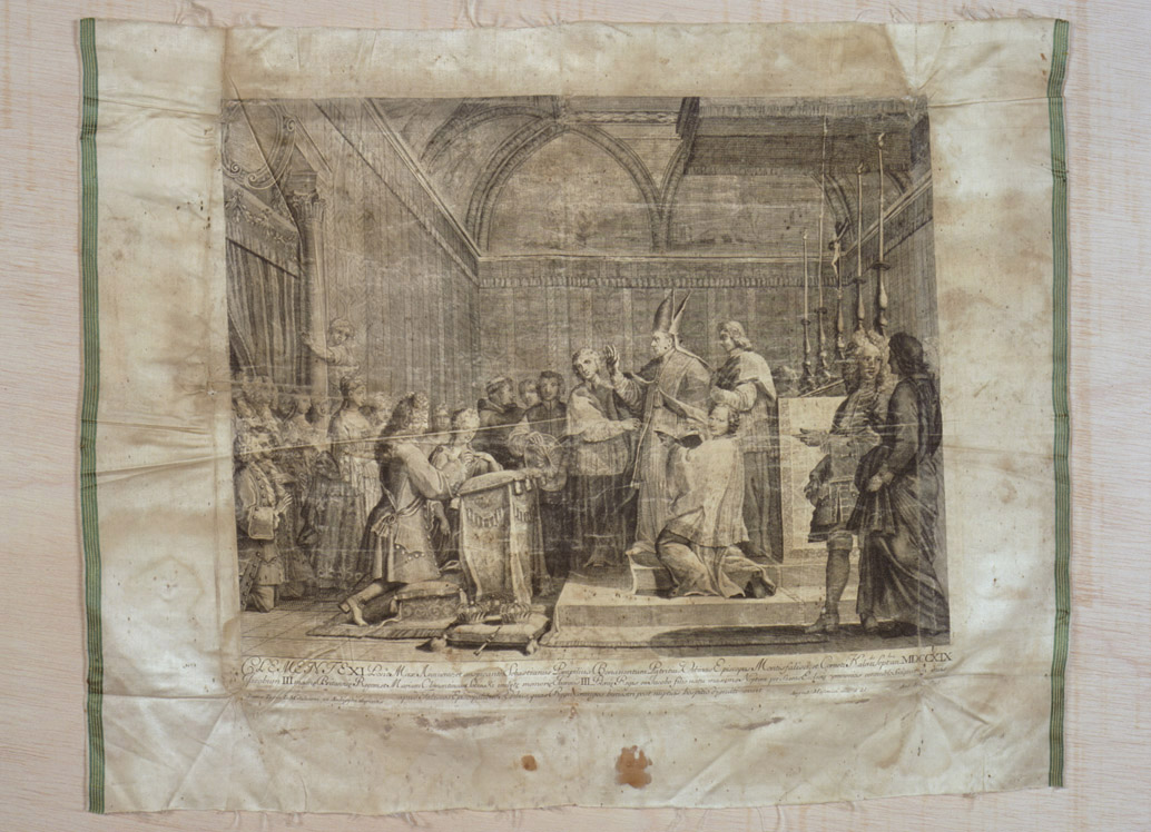 matrimonio di Giacomo III Stuart e Maria Clementina Sobieski (stampa) di Fritz Anton (attribuito), Masucci Agostino (sec. XVIII)