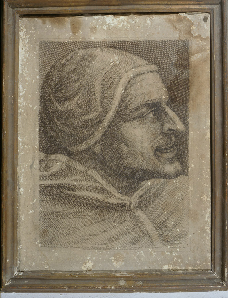 testa di Papa Alessandro VI (stampa, serie) di Fidanza Paolo, Vecellio Tiziano (sec. XVIII)