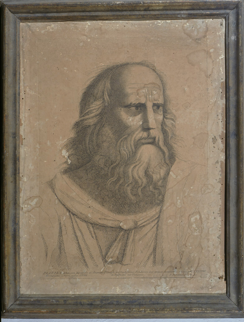 testa di Platone (stampa, serie) di Fidanza Paolo, Sanzio Raffaello (sec. XVIII)