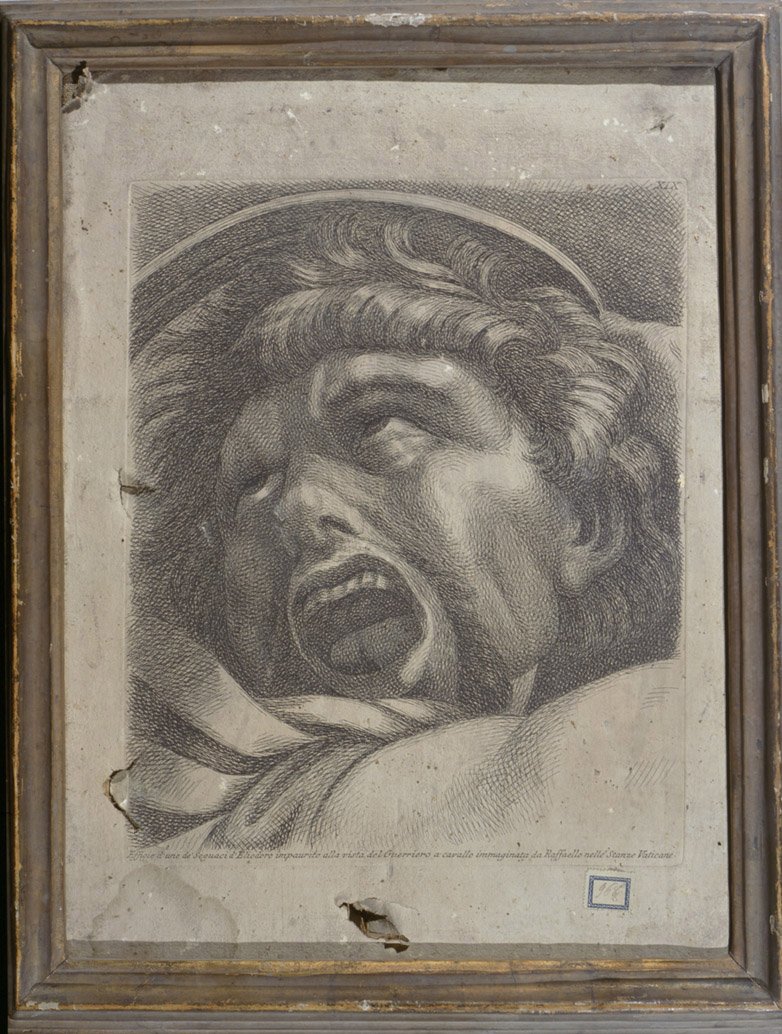 testa d'uomo (stampa, serie) di Fidanza Paolo, Sanzio Raffaello (sec. XVIII)