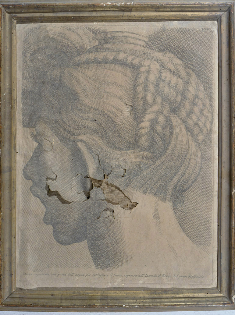 testa di donna (stampa, serie) di Fidanza Paolo, Sanzio Raffaello (sec. XVIII)