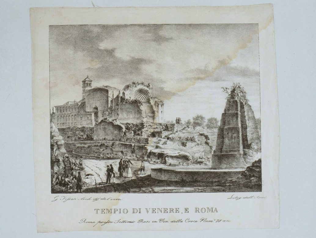 Veduta del tempio di Venere (stampa, serie) di Fossati Gaspare, Rosi Settimio (sec. XIX)