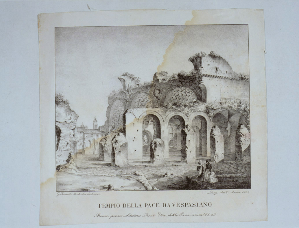 Veduta del Tempio della Pace (stampa, serie) di Fossati Gaspare, Rosi Settimio (sec. XIX)