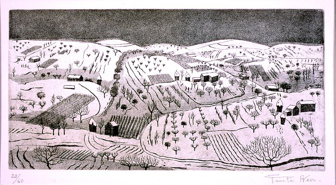 paesaggio invernale (stampa) di Beer Fausta (sec. XX)