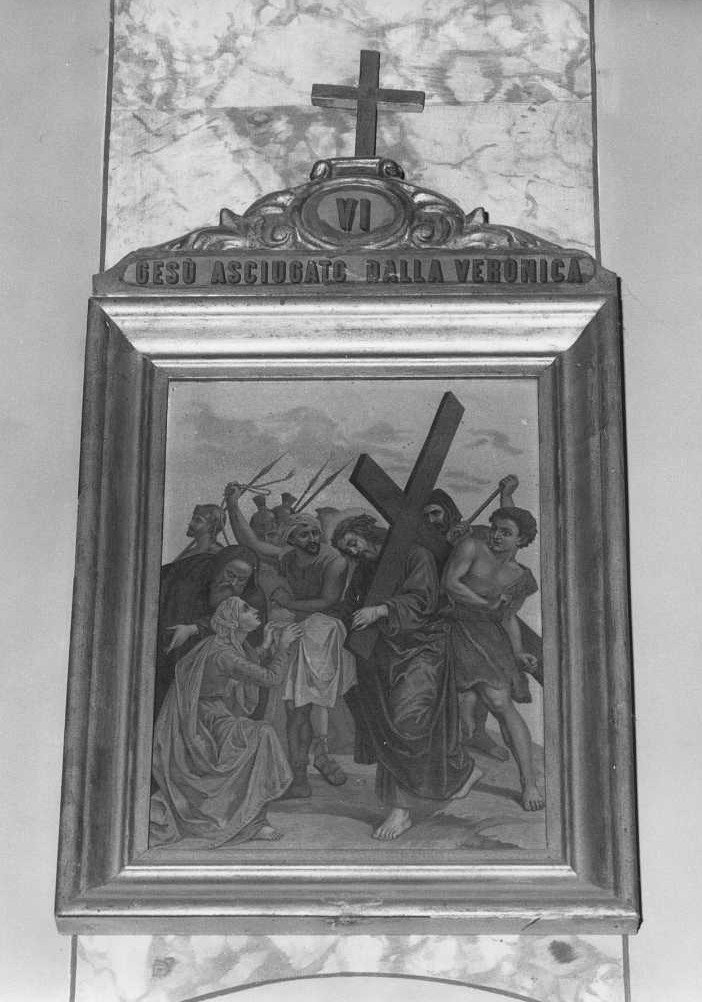 stazione II: Gesù caricato della croce (stampa, elemento d'insieme) - ambito marchigiano (primo quarto sec. XX)