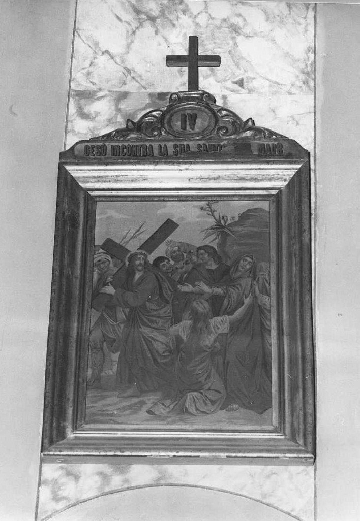 stazione IV: Gesù incontra la Madonna (stampa, elemento d'insieme) - ambito marchigiano (primo quarto sec. XX)