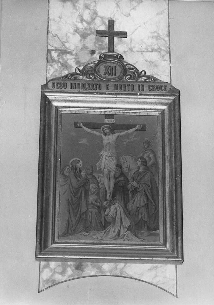 stazione X: Gesù spogliato e abbeverato di fiele (stampa, elemento d'insieme) - ambito marchigiano (primo quarto sec. XX)