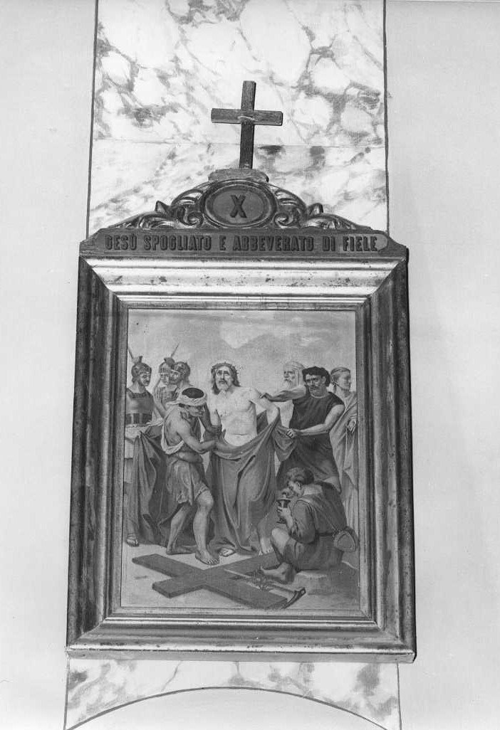 stazione XII: Gesù innalzato e morto in croce (stampa, elemento d'insieme) - ambito marchigiano (primo quarto sec. XX)