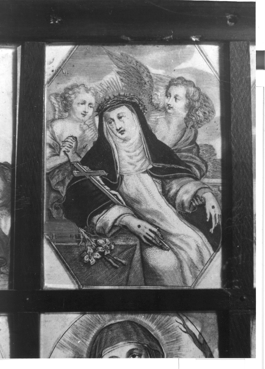 Santa Caterina da Siena (stampa smarginata) di Voet Alexander (sec. XVII)