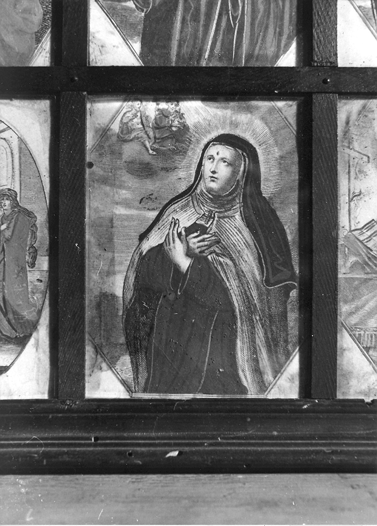 Santa Maria Maddalena dei Pazzi (stampa smarginata) - ambito fiammingo (sec. XVII)