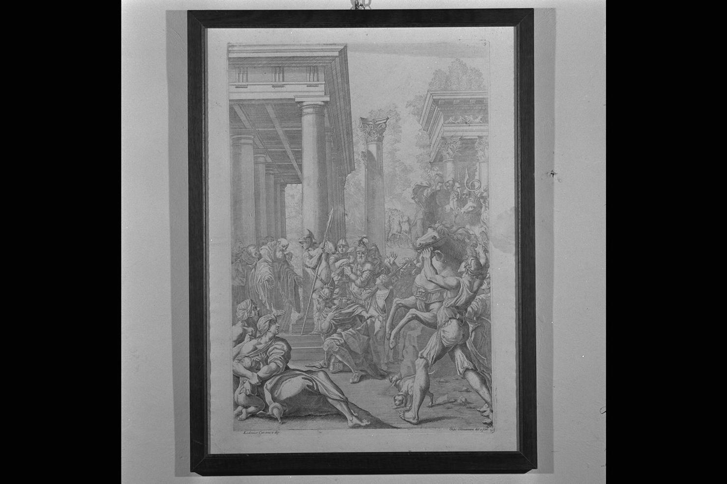 episodio della vita di un Santo (stampa) di Giovannini Giacomo, Carracci Ludovico (secc. XVII/ XVIII)