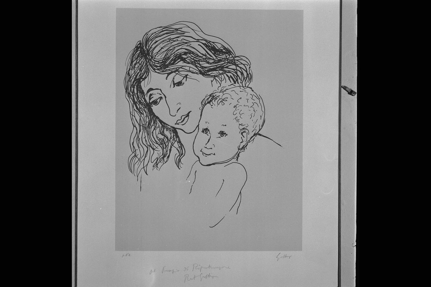 Madonna con Bambino (stampa) di Guttuso Renato (sec. XX)