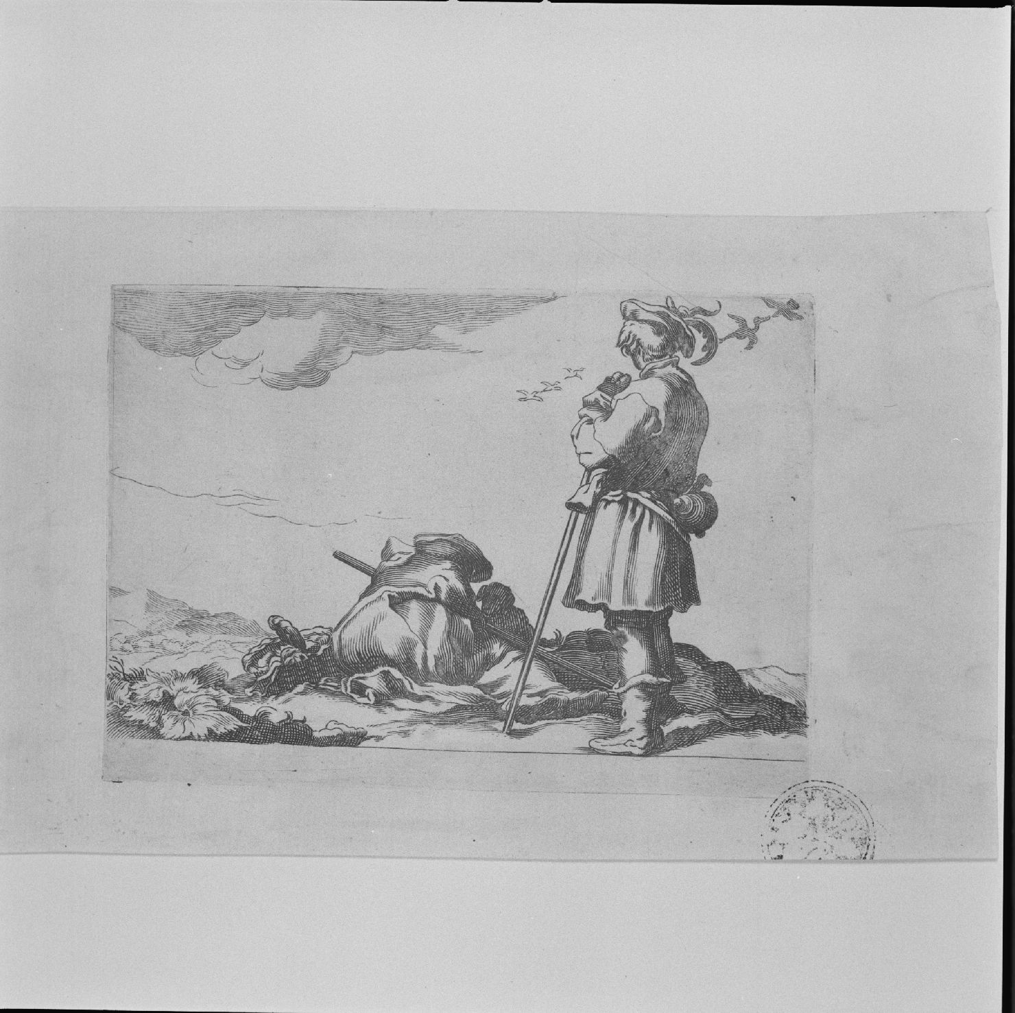 figure maschili in riposo (stampa) di Bloemaert Abraham (secc. XVI/ XVII)