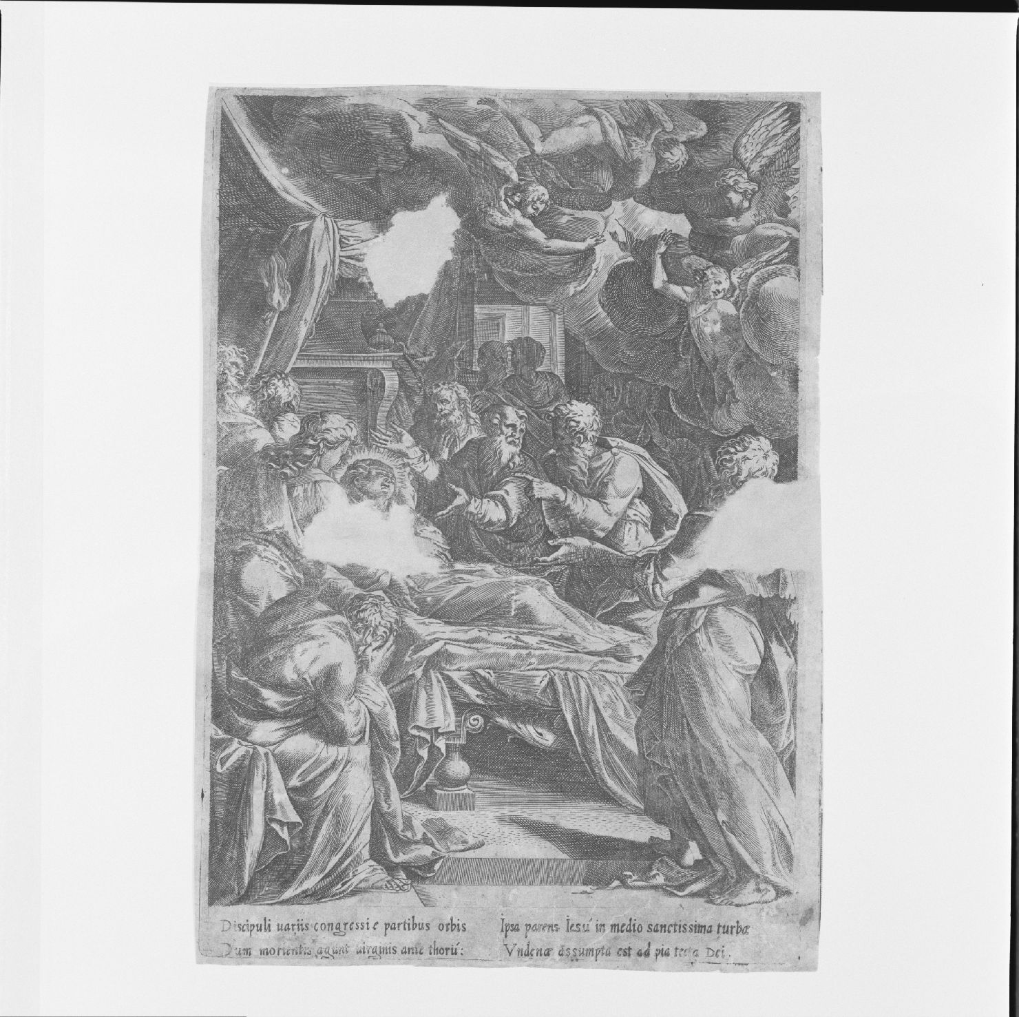 transito della Madonna (stampa) di Cort Cornelio (secc. XVI/ XVII)