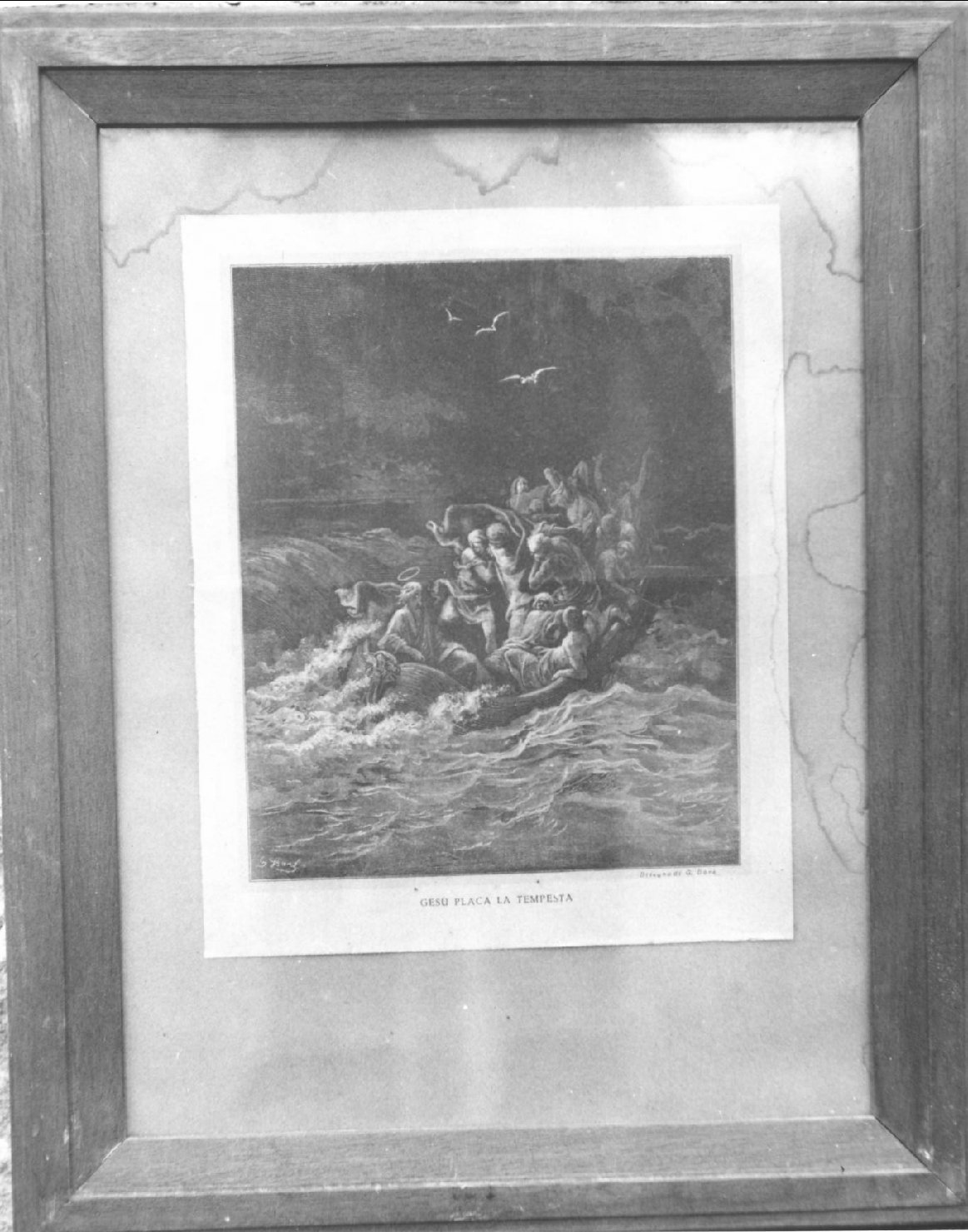 Cristo placa la tempesta sul lago di Tiberiade (stampa) di Doré Gustave (seconda metà sec. XIX)