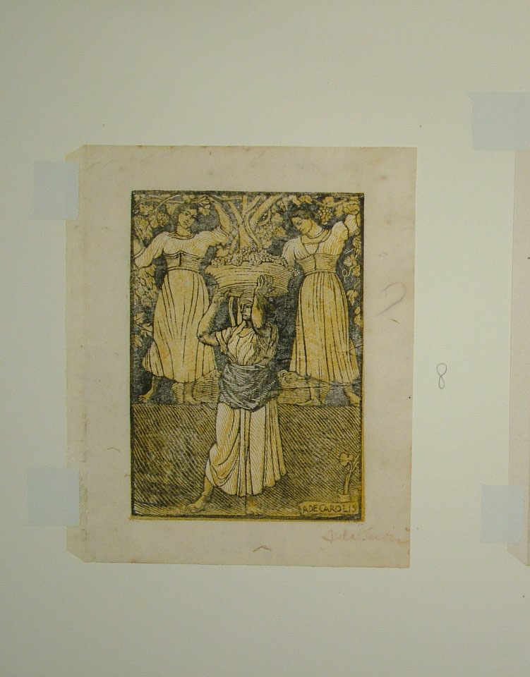 La vendemmia, vendemmia (stampa) di De Carolis Adolfo (attribuito) (primo quarto sec. XX)