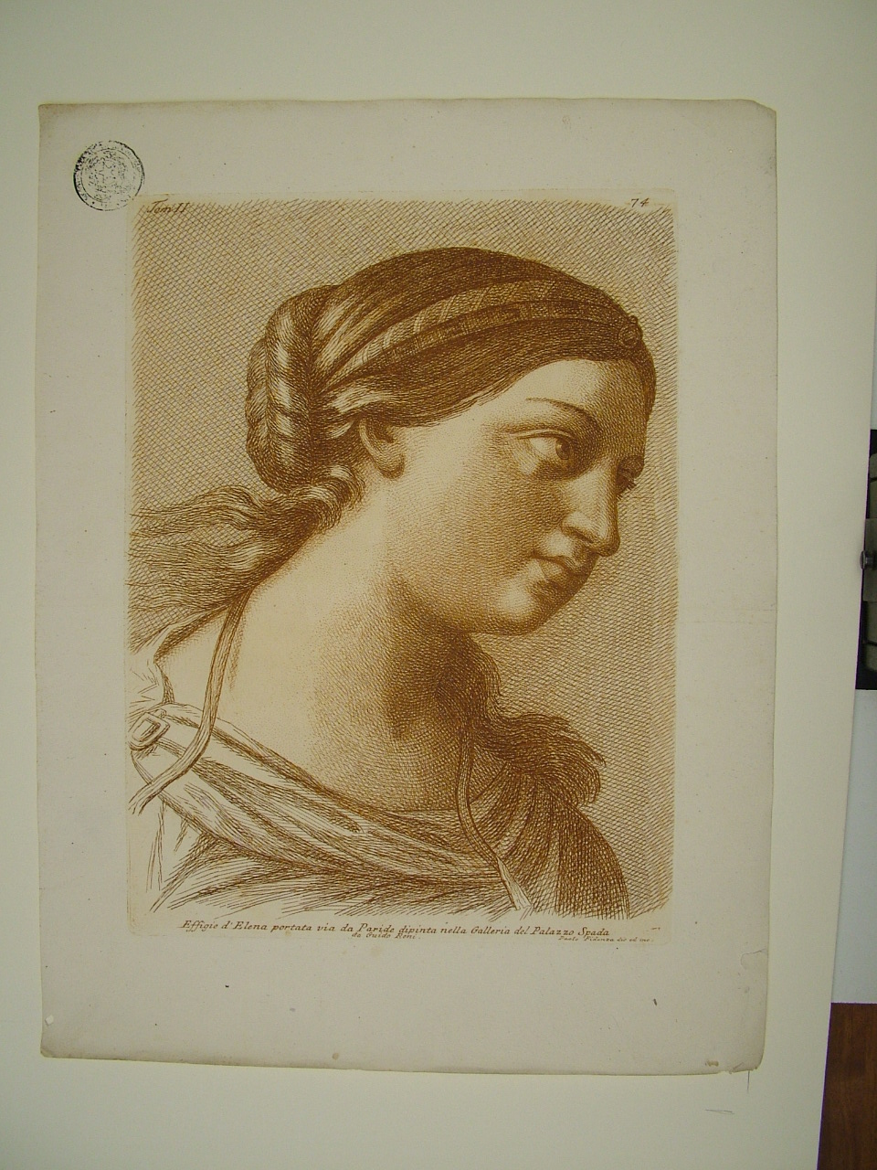 Elena (stampa, elemento d'insieme) di Reni Guido (attribuito), Fidanza Paolo (attribuito) (terzo quarto sec. XVIII)