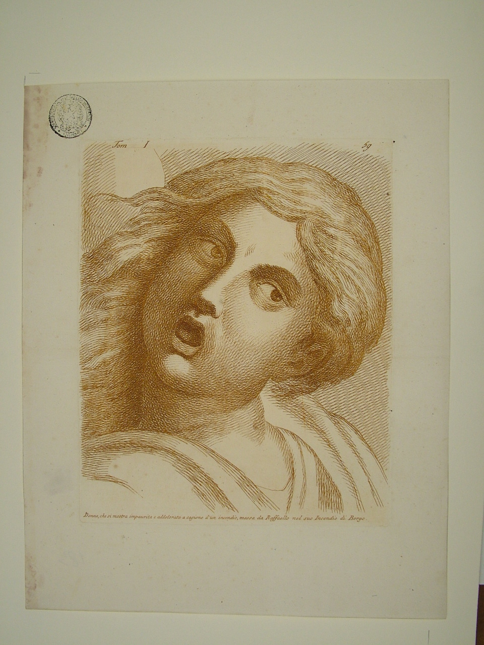 figura femminile (stampa, elemento d'insieme) di Sanzio Raffaello (attribuito), Fidanza Paolo (attribuito) (terzo quarto sec. XVIII)