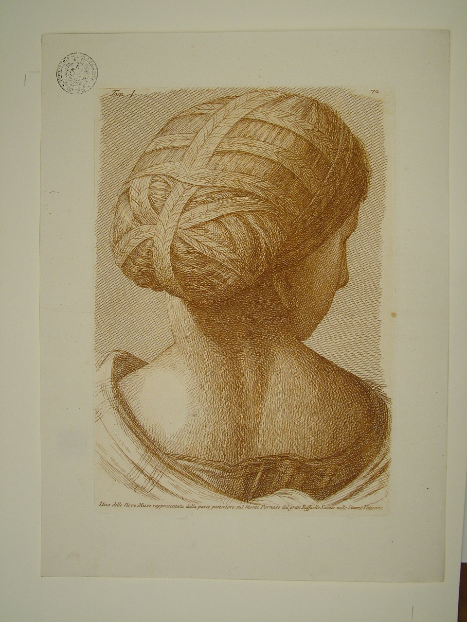 Musa (stampa, elemento d'insieme) di Sanzio Raffaello (attribuito), Fidanza Paolo (attribuito) (terzo quarto sec. XVIII)