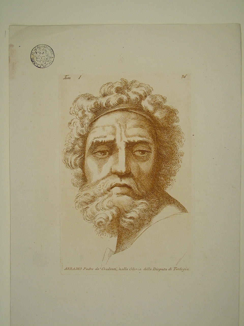 Abramo (stampa, elemento d'insieme) di Sanzio Raffaello (attribuito), Fidanza Paolo (attribuito) (terzo quarto sec. XVIII)