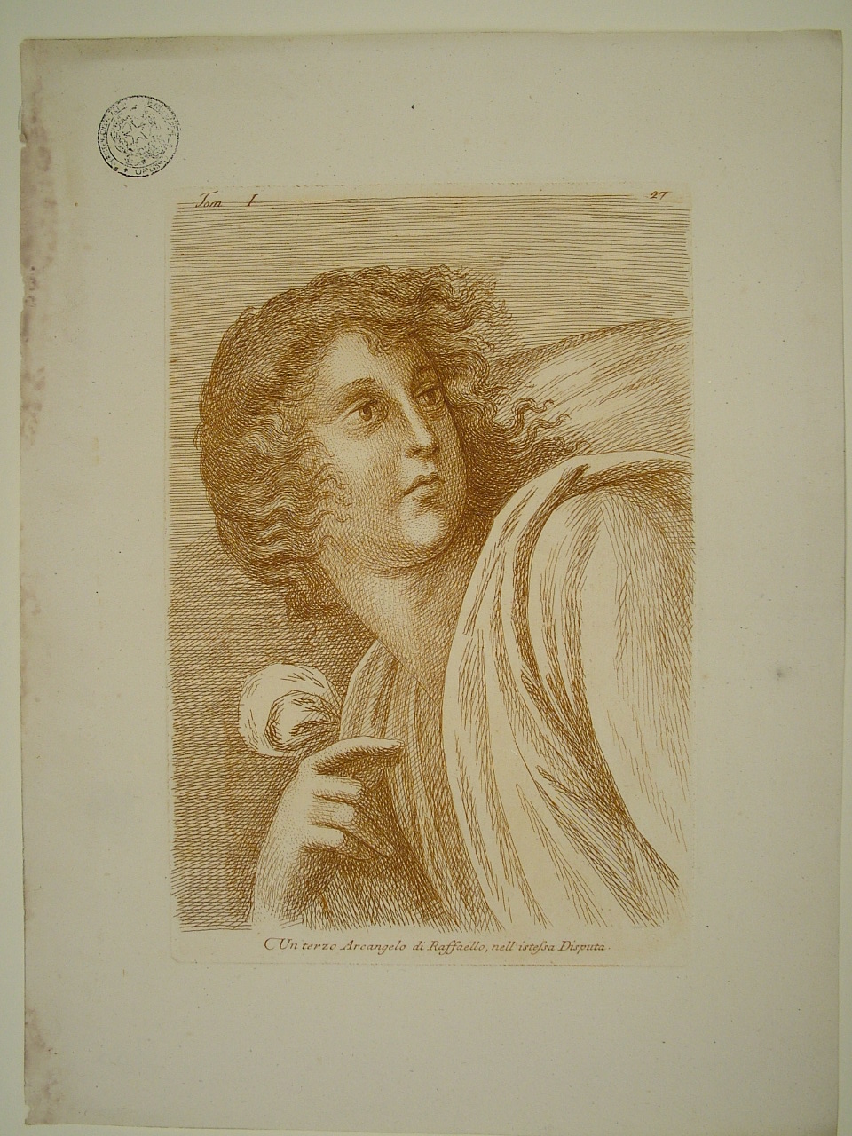 arcangelo (stampa, elemento d'insieme) di Sanzio Raffaello (attribuito), Fidanza Paolo (attribuito) (terzo quarto sec. XVIII)