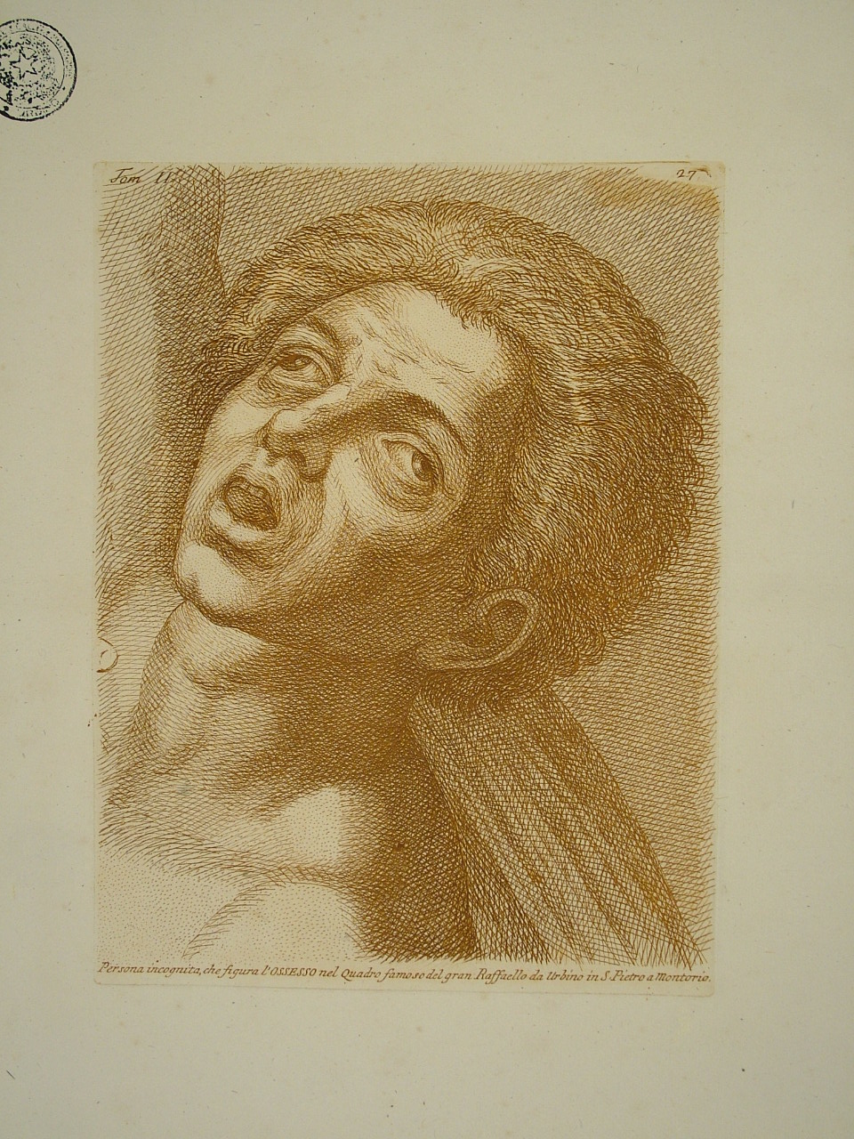 indemoniato (stampa, elemento d'insieme) di Sanzio Raffaello (attribuito), Fidanza Paolo (attribuito) (terzo quarto sec. XVIII)