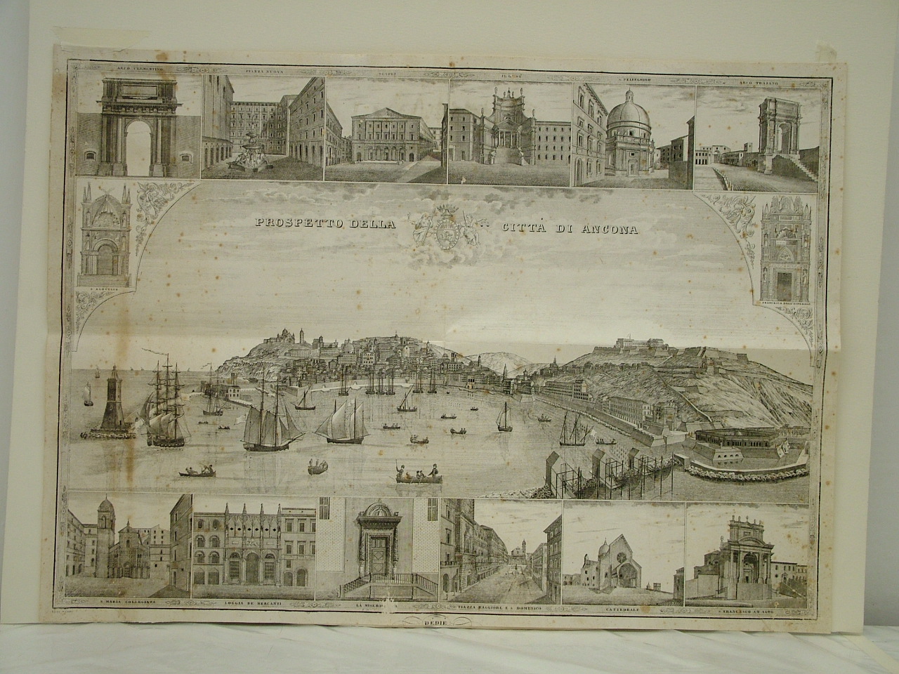 vedute di Ancona (stampa) - produzione romana (sec. XIX)