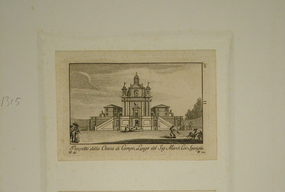 veduta della chiesa dell'Assunta ad Ascoli (stampa) di Orsini Baldassarre (attribuito), Faucci Raimondo (attribuito) (ultimo quarto sec. XVIII)
