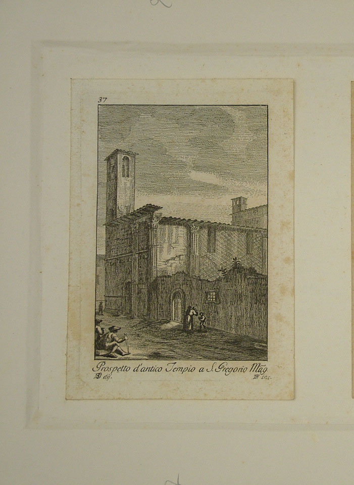 veduta di antico tempio ad Ascoli (stampa) di Orsini Baldassarre (attribuito), Faucci Raimondo (attribuito) (ultimo quarto sec. XVIII)