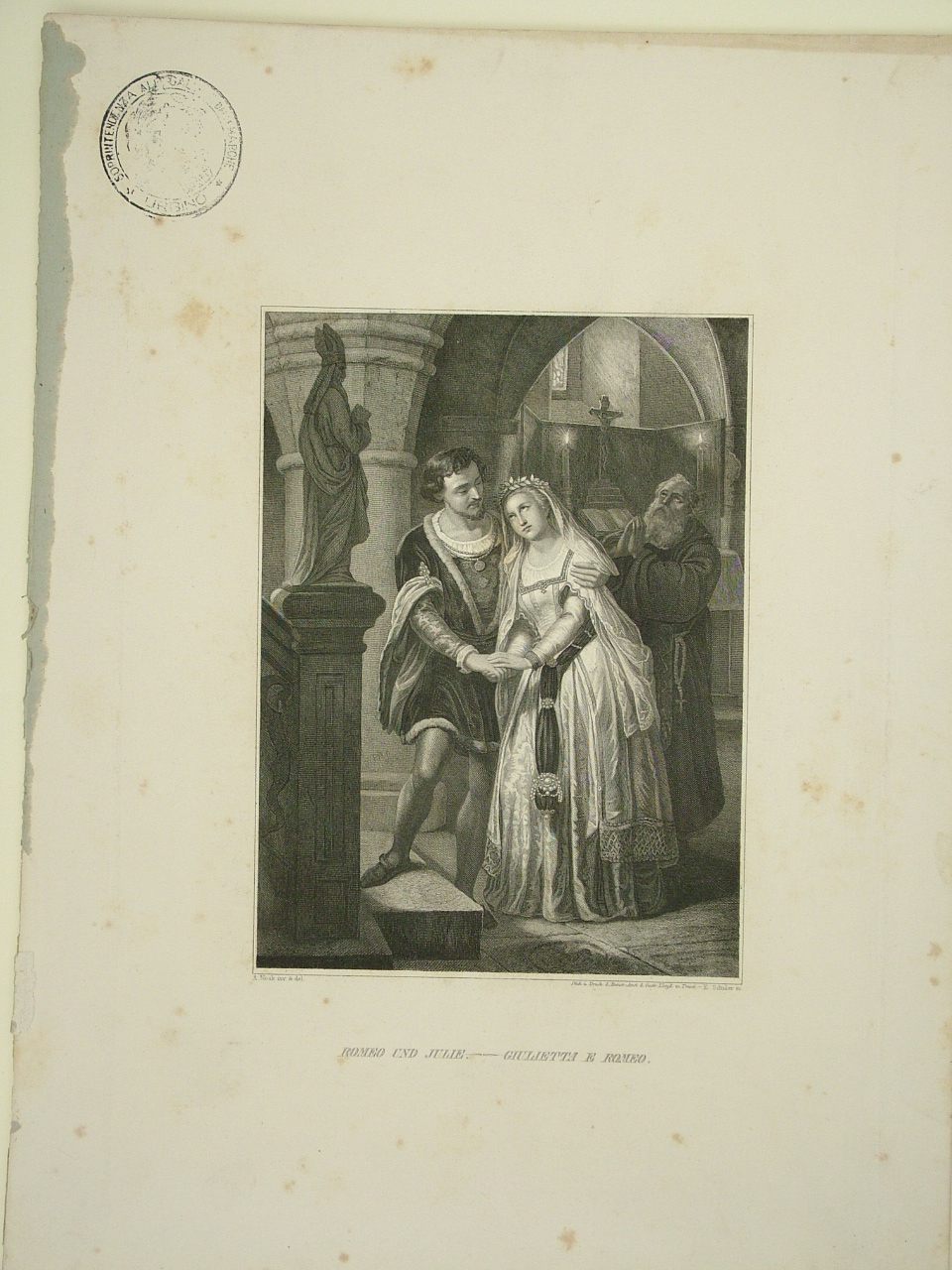 Romeo e Giulietta (stampa) di Schuler Edoward (sec. XIX)