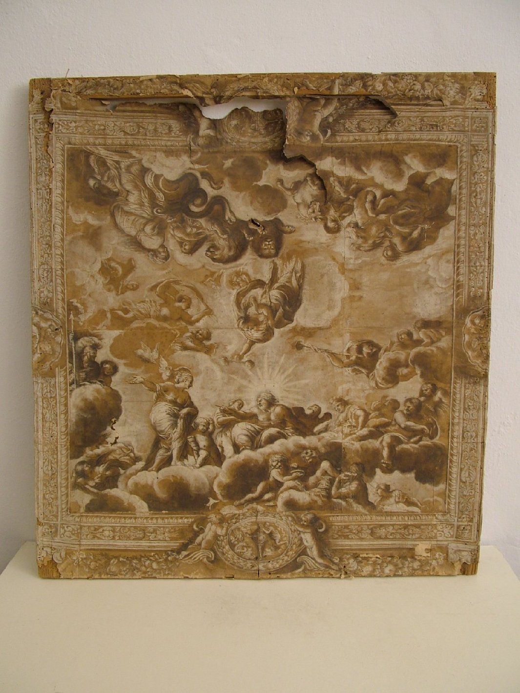 Concilio degli Dei, storie di Enea (disegno) di Pietro da Cortona (secondo quarto sec. XVII)