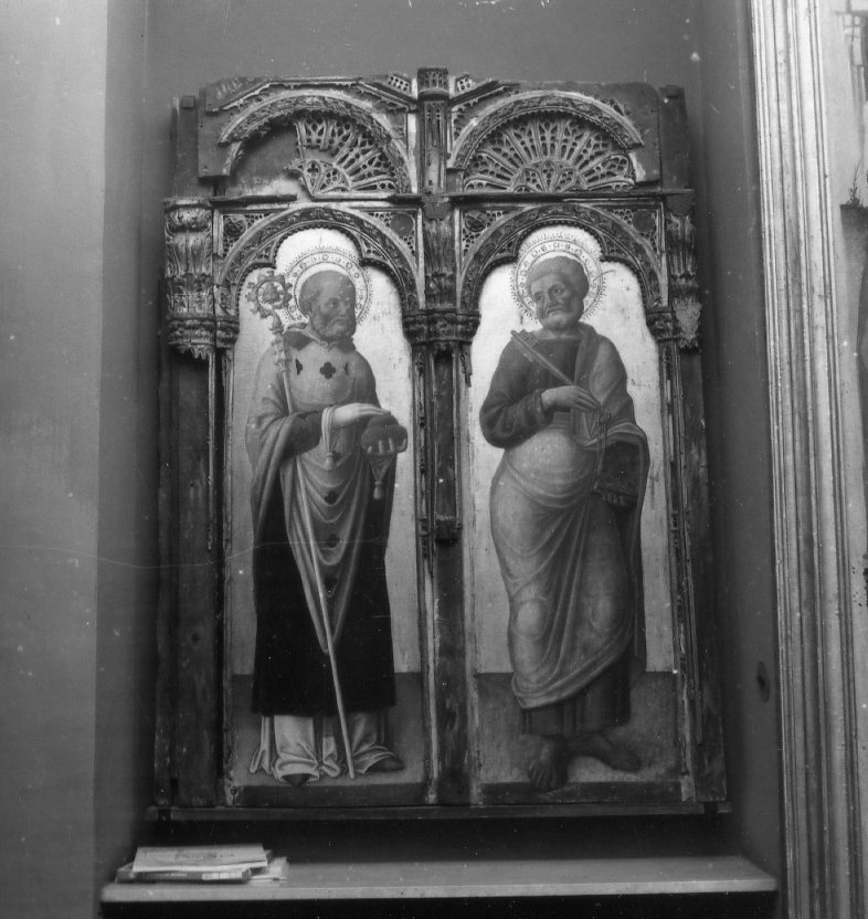San Nicola di Bari e San Pietro (dipinto, elemento d'insieme) di Vivarini Bartolomeo (sec. XV)