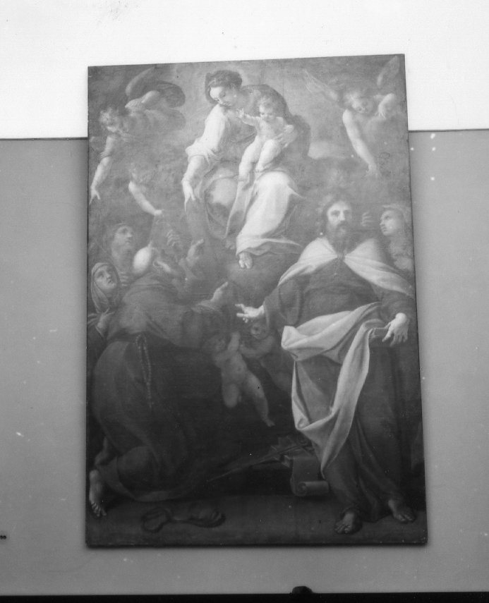 Madonna con Bambino e Santi (dipinto) di Roncalli Cristoforo (inizio sec. XVII)
